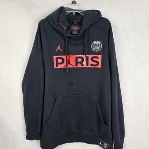 Jordan Black Hoodie with Red Accents